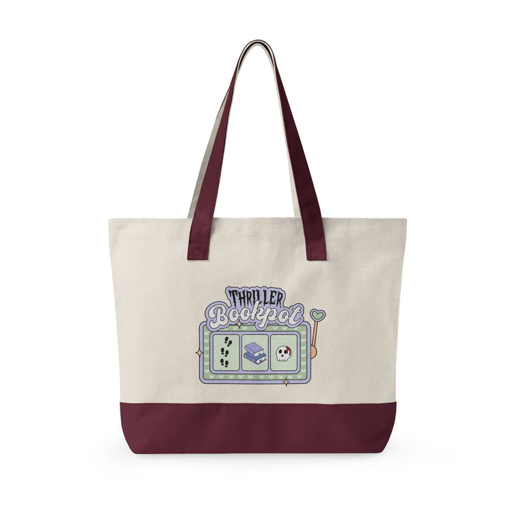 Thriller Bookpot Zippered Canvas Tote - Fandom-Made