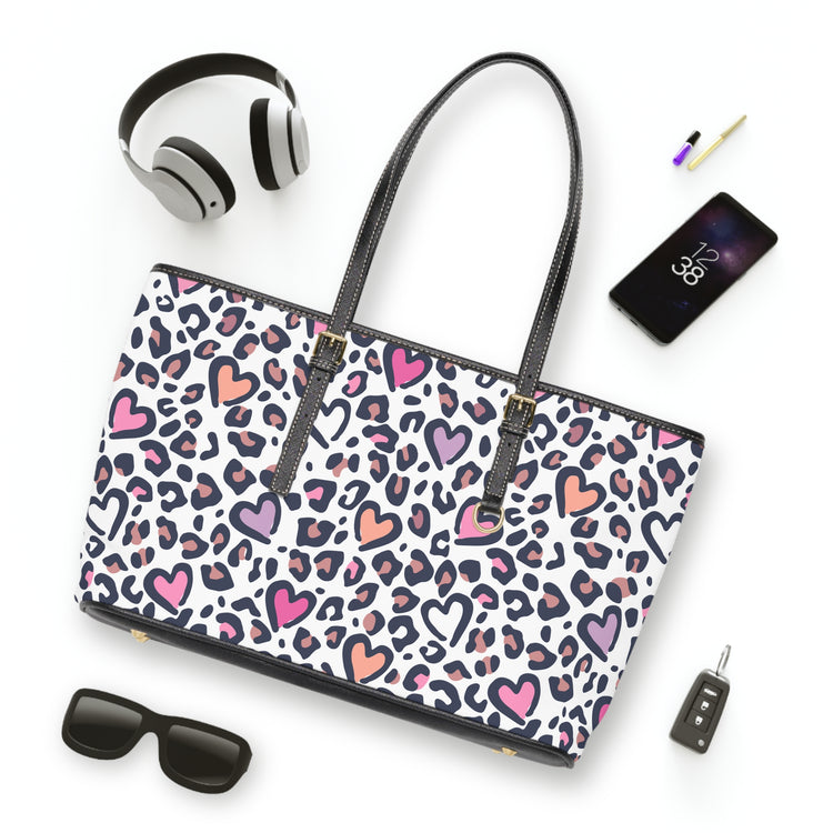 Leopard Love Leather Shoulder Bag - Fandom-Made