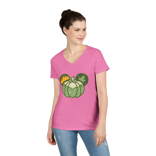 Princess Tiana Pumpkin Ladies' V-Neck Tee - Fandom-Made