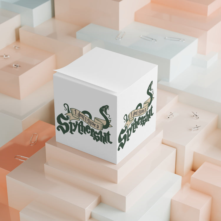I Don't Give A Slytherin Note Cube - Fandom-Made