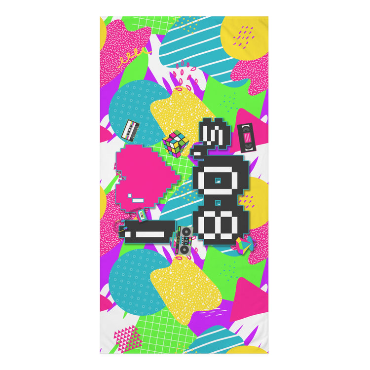 I Love The 80s All-Over Print Beach Towel - Fandom-Made