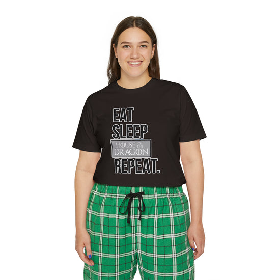 Eat Sleep House of the Dragon Women's Short Sleeve Pajama Set - Fandom-Made