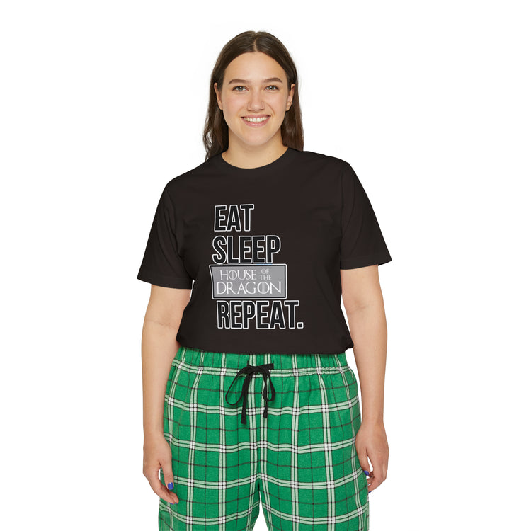 Eat Sleep House of the Dragon Women's Short Sleeve Pajama Set - Fandom-Made