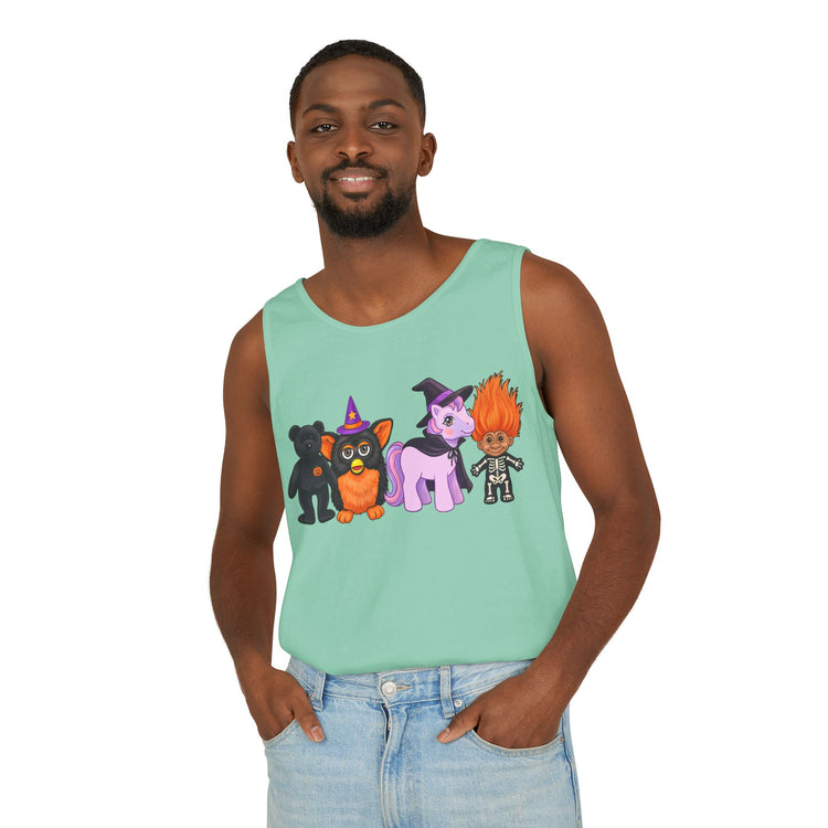 Halloween Nostalgia Unisex Garment-Dyed Tank Top