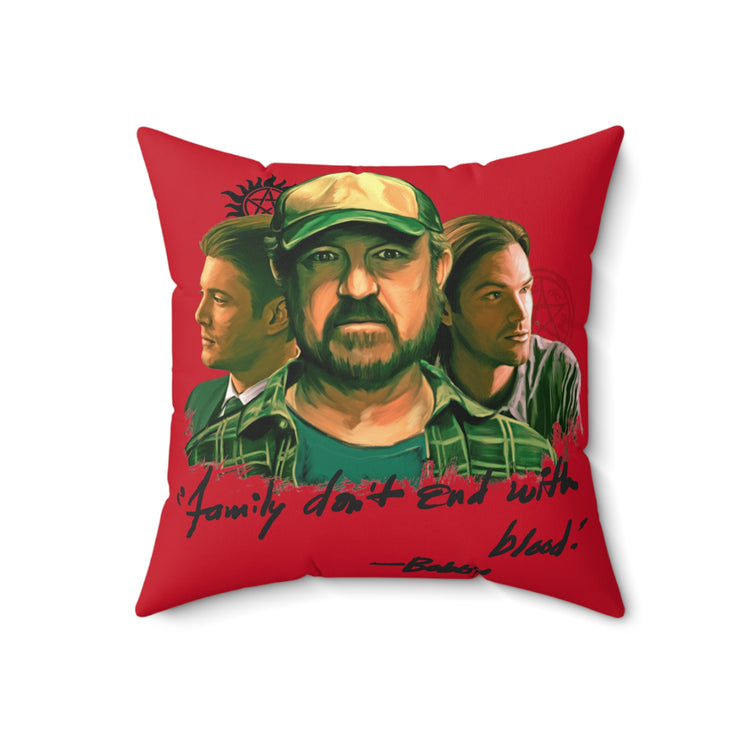 Family Don't End With Blood Square Pillow - Fandom-Made