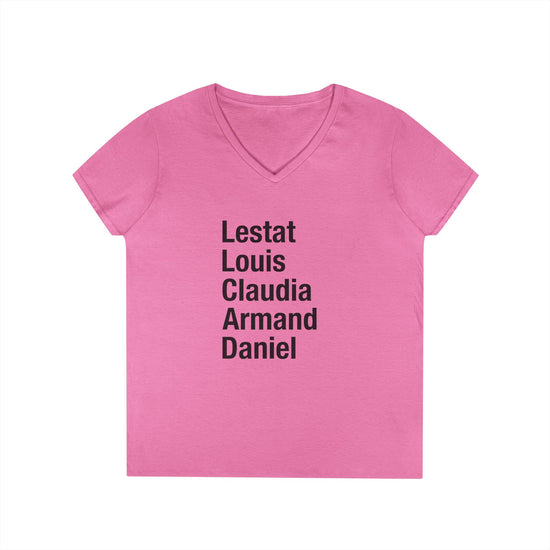 Interview with a Vampire Names V-Neck T-Shirt - Fandom-Made