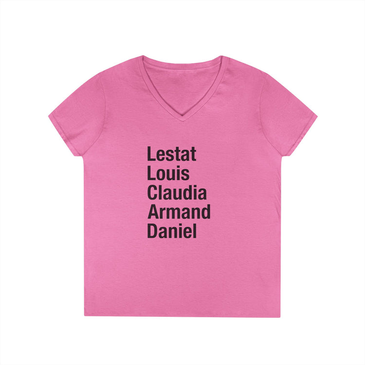 Interview with a Vampire Names V-Neck T-Shirt - Fandom-Made