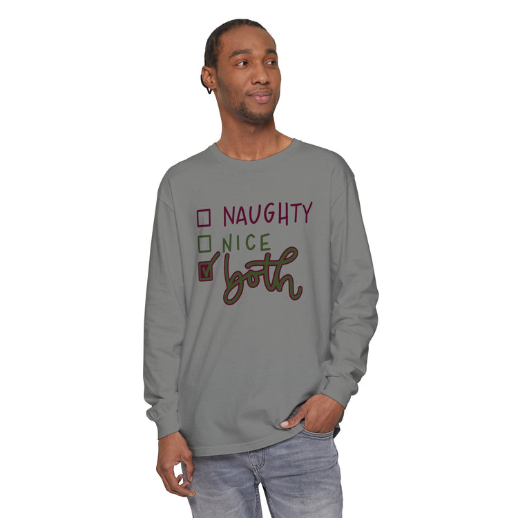 Naughty Nice Long Sleeve T-Shirt - Fandom-Made