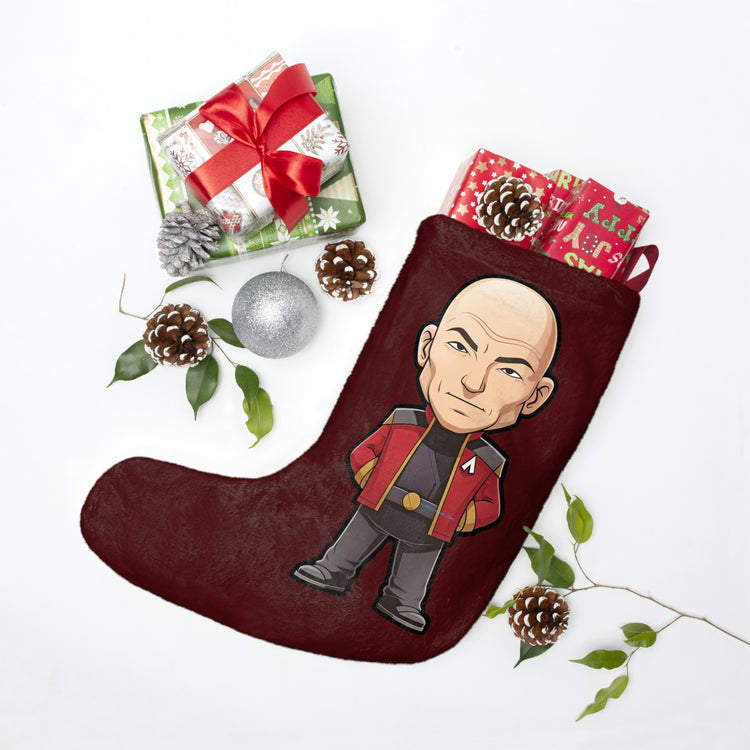 Jean-Luc Picard Christmas Stocking - Fandom-Made