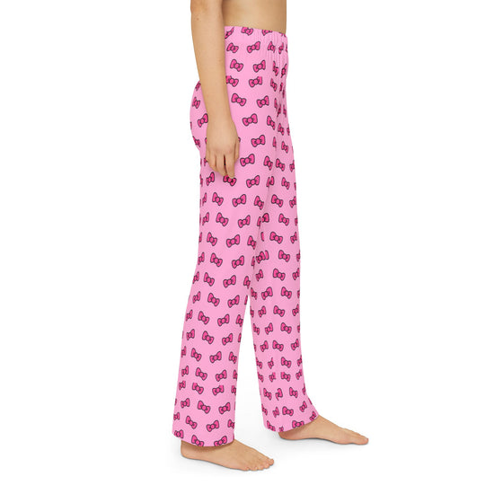 Kitty Bows Kids Pajama Pants - Fandom-Made