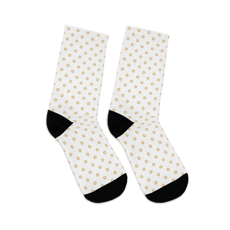 Gold Star of David Recycled Poly Socks - Fandom-Made