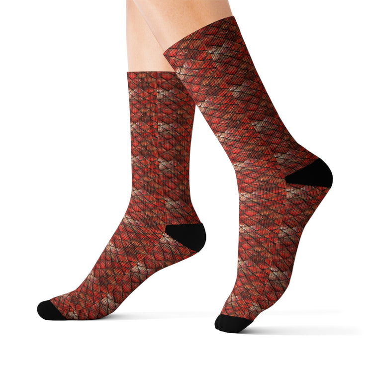 Dragon Scales All-Over Print Socks - Fandom-Made