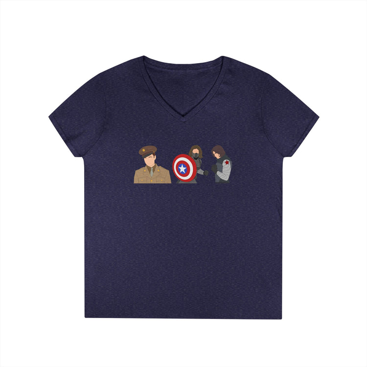 Bucky Barnes Winter Soldier V-Neck T-Shirt - Fandom-Made