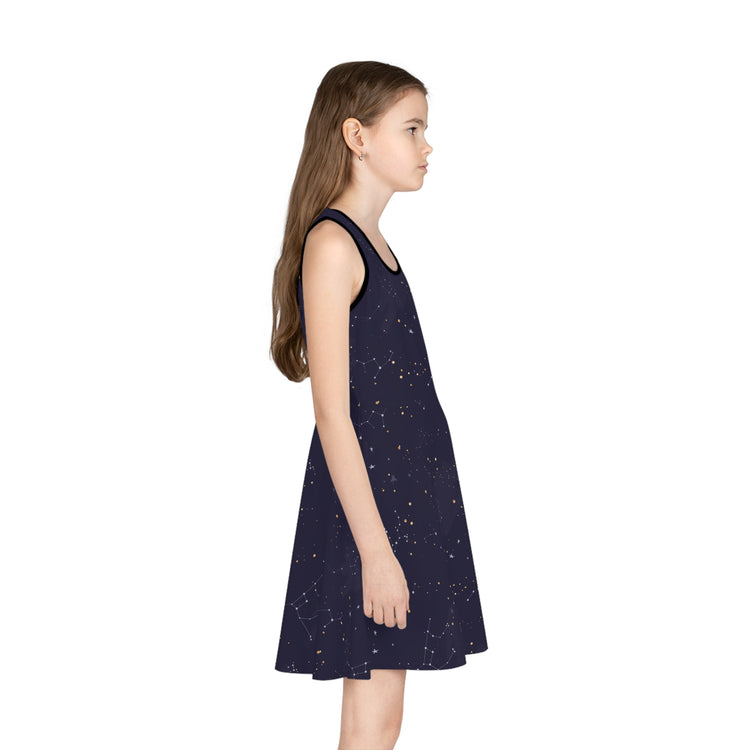 Galaxy Far Away Girls' Sleeveless Sundress - Fandom-Made