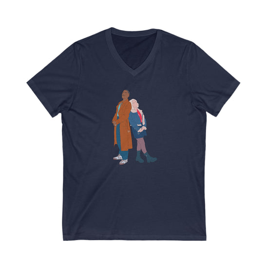 The Doctor & Ruby Sunday V-Neck Tee - Fandom-Made