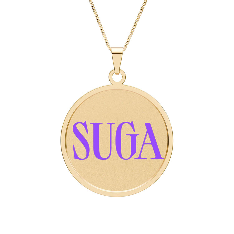 Suga Round Photo Pendant