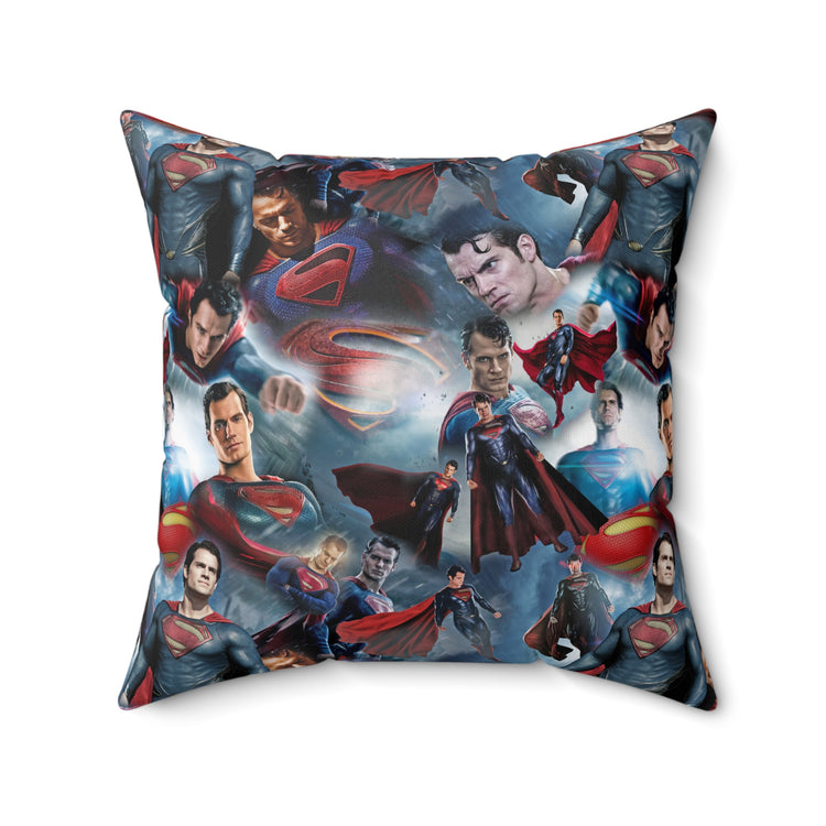 Superman Collage Square Pillow - Fandom-Made