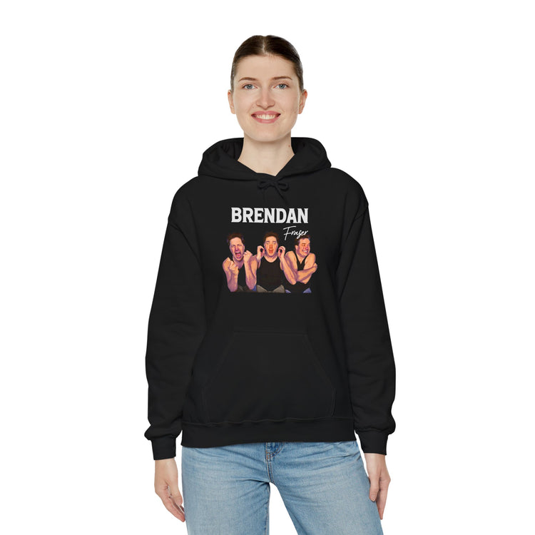 Faces of Brendan Fraser Hoodie - Fandom-Made