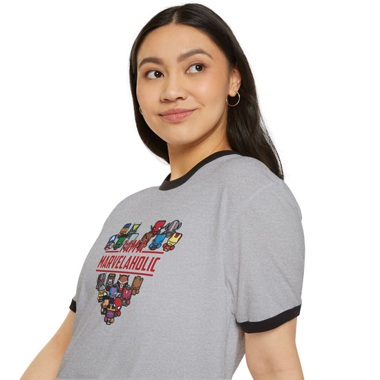 Marvelaholic Ringer T-Shirt - Fandom-Made