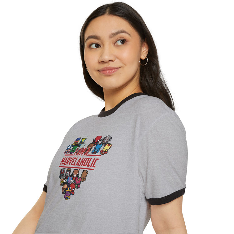 Marvelaholic Ringer T-Shirt - Fandom-Made
