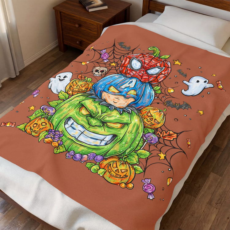 Super Halloween Velveteen Plush Blanket