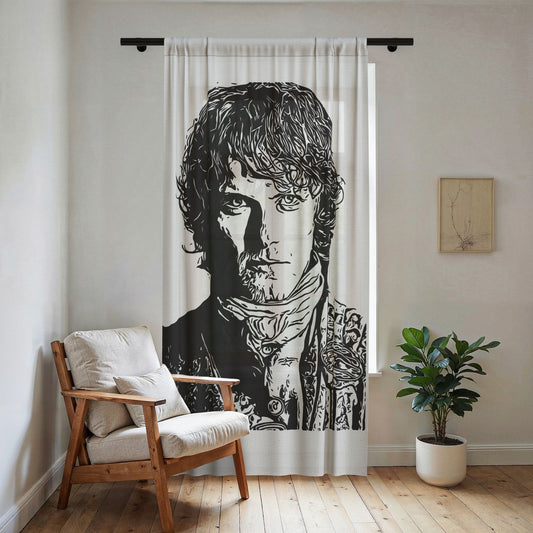 Jamie Fraser Sheer Window Curtain - Fandom-Made