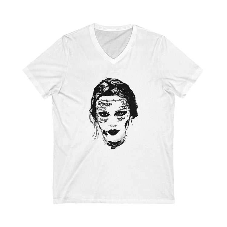 Tattooed Pop Princess V-Neck Tee - Fandom-Made