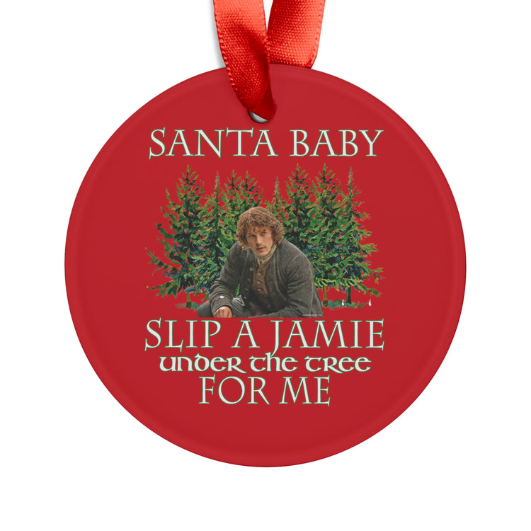 Jamie Fraser Acrylic Ornament with Ribbon - Fandom-Made