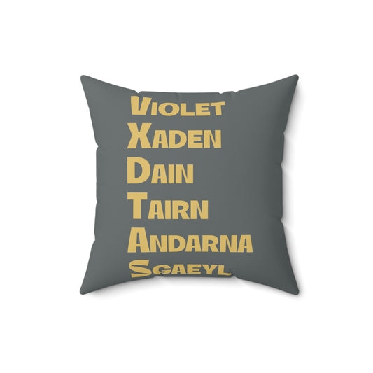 Fourth Wing Names Pillow - Fandom-Made