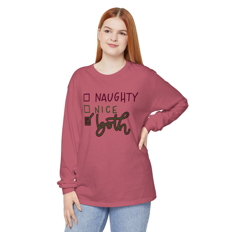 Naughty Nice Long Sleeve T-Shirt - Fandom-Made