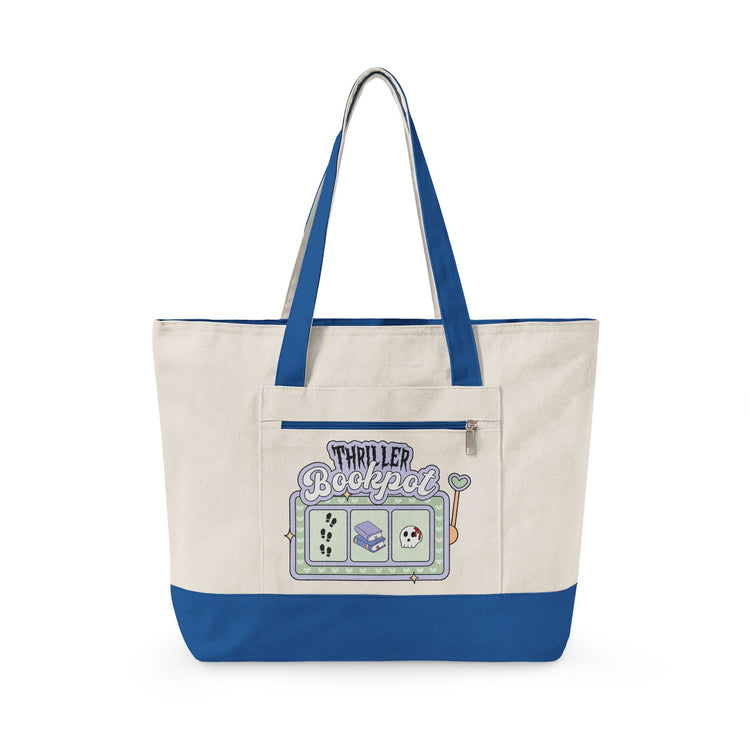 Thriller Bookpot Zippered Canvas Tote - Fandom-Made