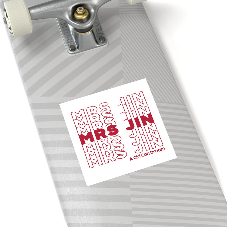 Mrs. Jin Square Sticker