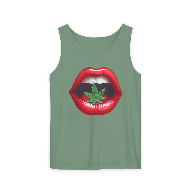 Weed My Lips Tank Top - Fandom-Made