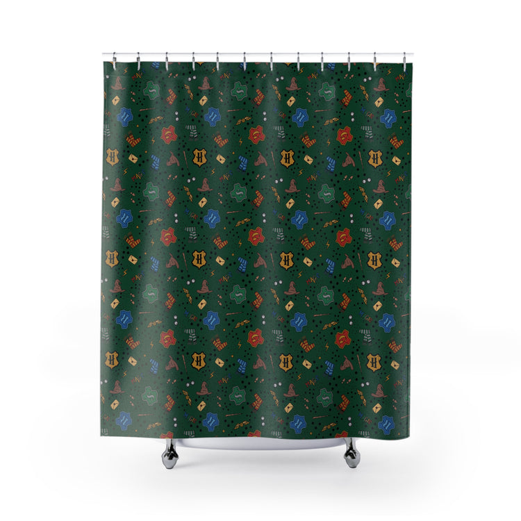 Hogwarts Slytherin House Shower Curtain - Fandom-Made