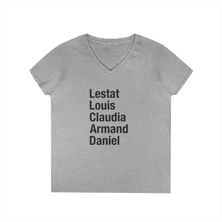 Interview with a Vampire Names V-Neck T-Shirt - Fandom-Made