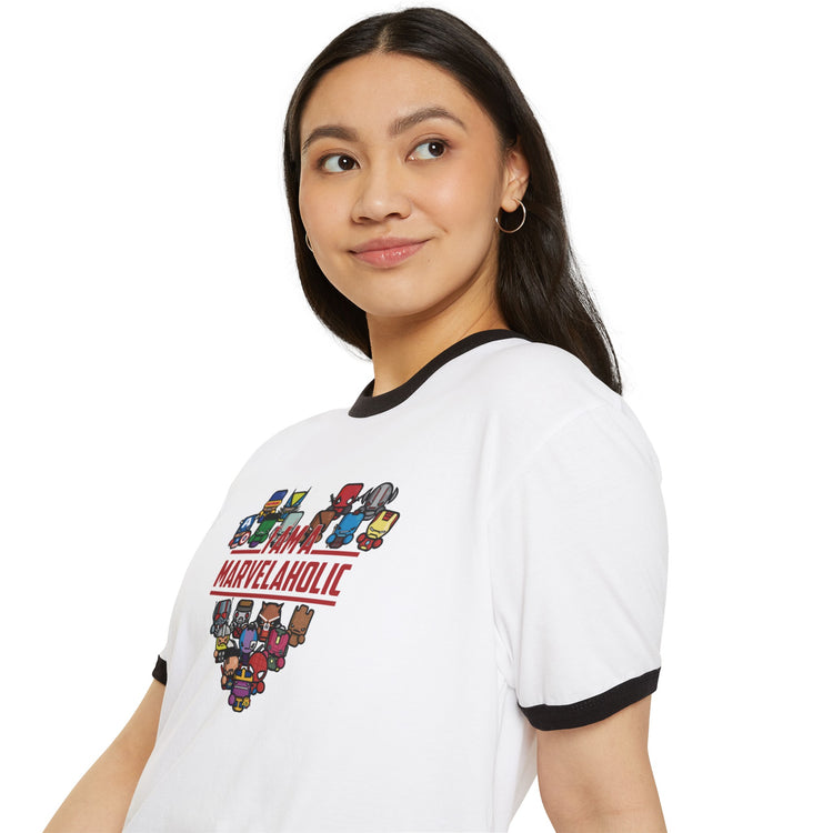 Marvelaholic Ringer T-Shirt - Fandom-Made