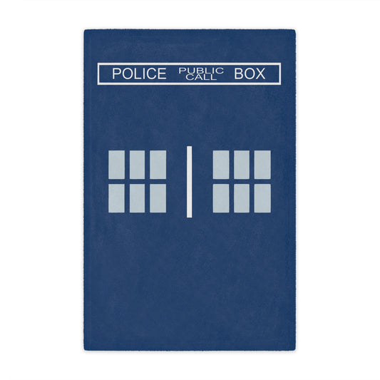 Tardis Minky Blanket - Fandom-Made
