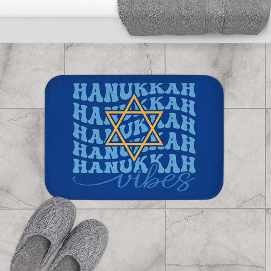 Hanukkah Vibes Bath Mat - Fandom-Made