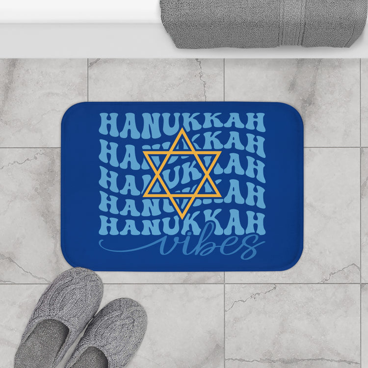 Hanukkah Vibes Bath Mat - Fandom-Made