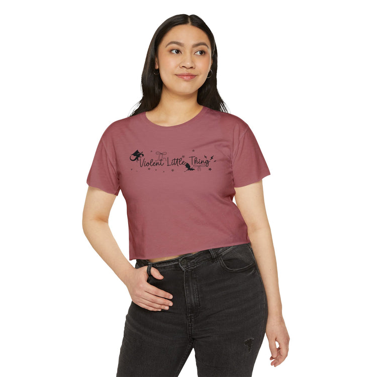 Violent Little Thing Coquette Crop Top - Fandom-Made