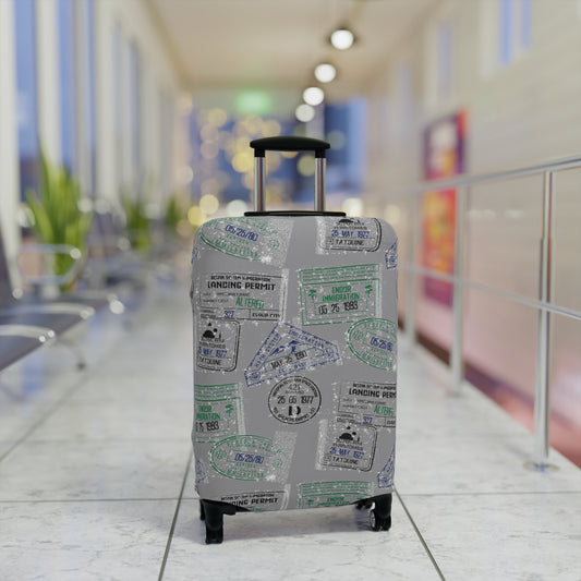 Galaxy Passport Stamps Luggage Cover - Fandom-Made