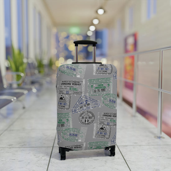 Galaxy Passport Stamps Luggage Cover - Fandom-Made