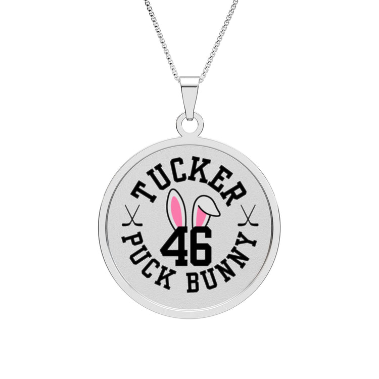 Tucker Bunny Round Photo Pendant