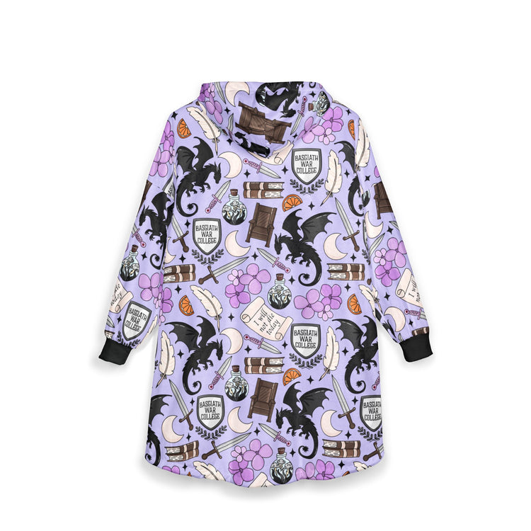 Fourth Wing Collage Unisex Hooded Blanket - Fandom-Made