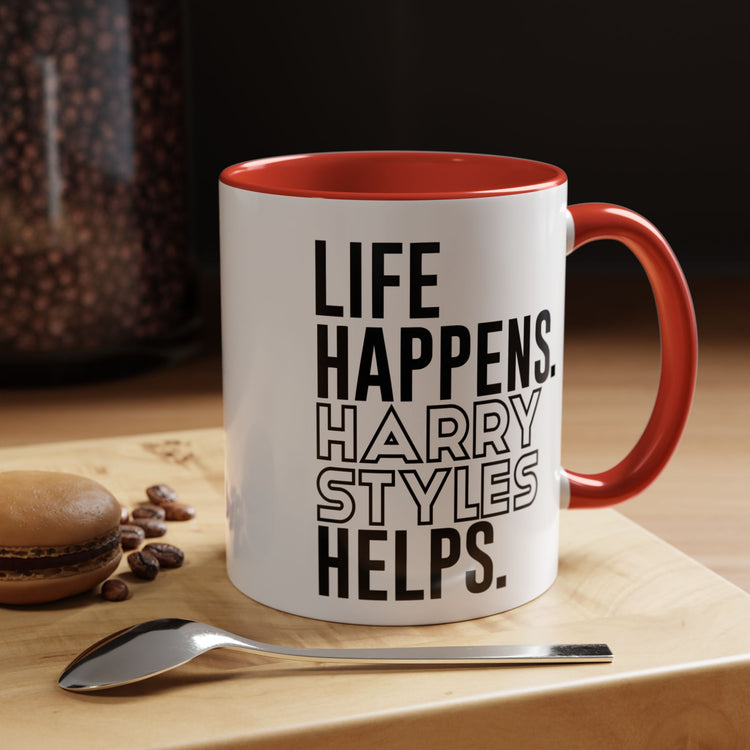 Life Happens Harry Styles Helps Mug - Fandom-Made