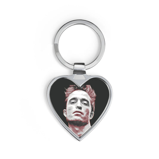 Robert Pattinson Heart Keychain - Fandom-Made