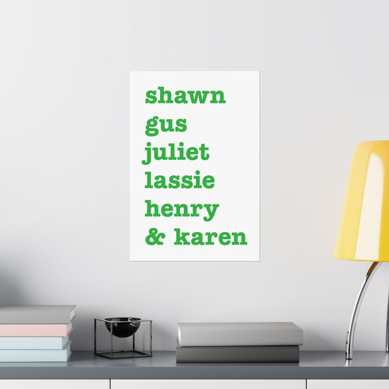 Psych Names Poster - Fandom-Made