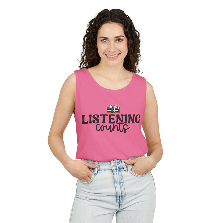 Listening Counts Tank Top - Fandom-Made