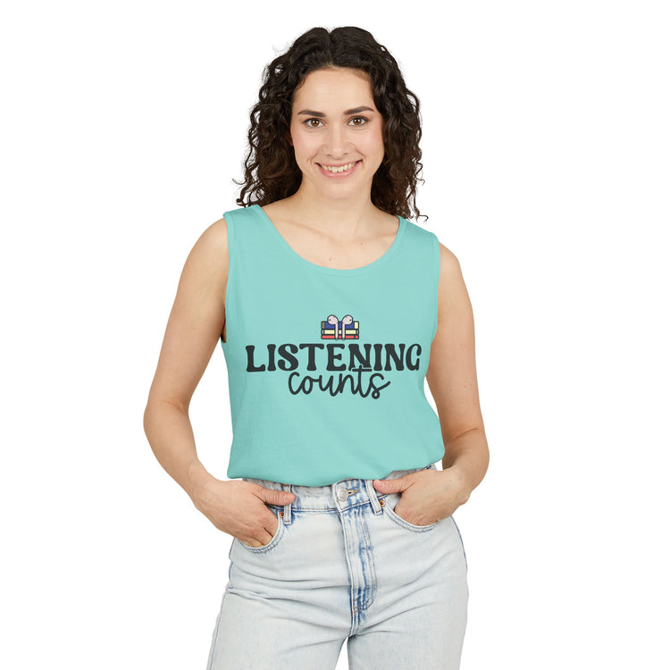 Listening Counts Tank Top - Fandom-Made