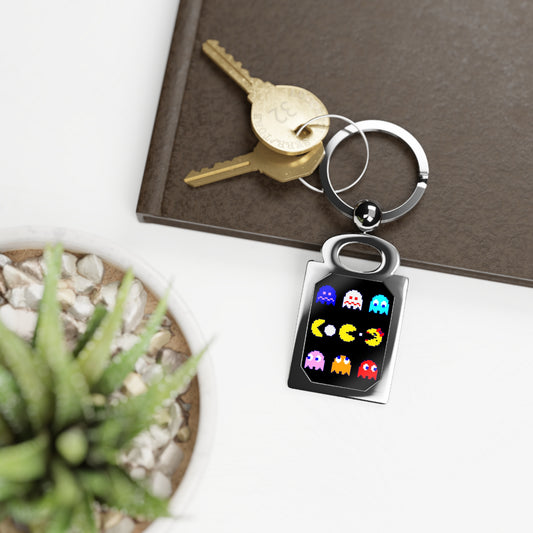 PacMan Rectangle Keyring - Fandom-Made